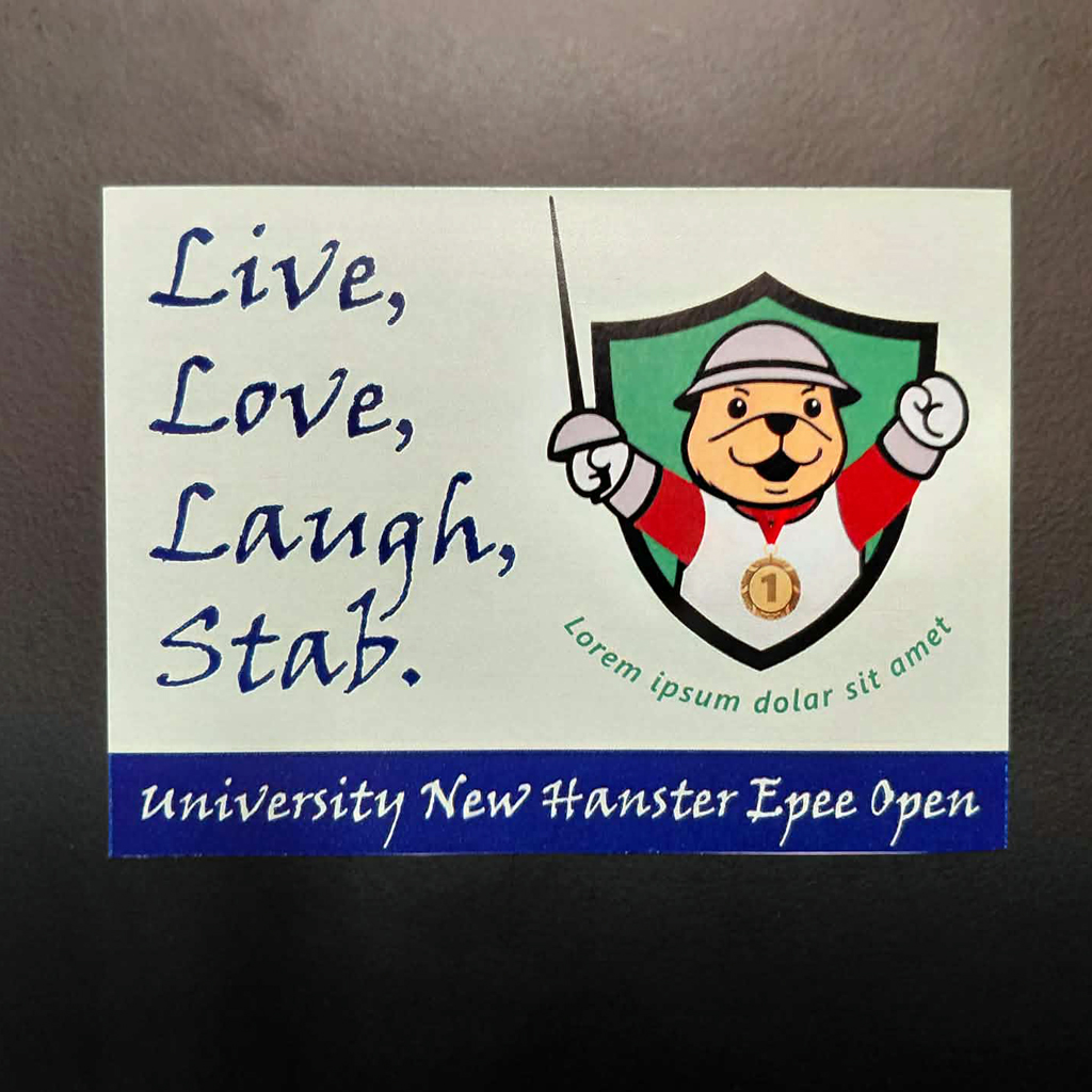 Live Love Laugh Stab magnet, blue