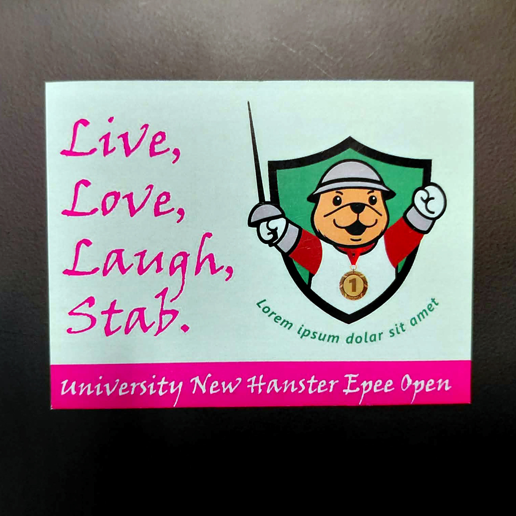 Live Love Laugh Stab magnet, pink